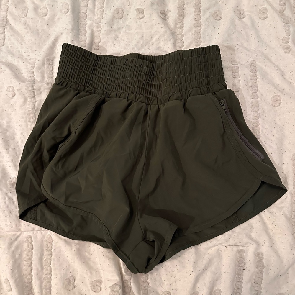 Olive Running Shorts